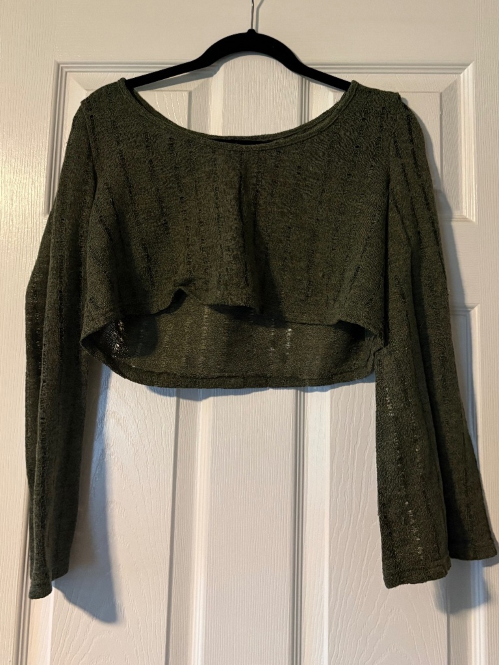CIDER - dark green mesh long sleeve